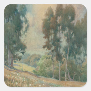 Sticker Carré Paysage printanier (1911)  Scène sereine à l'aquar