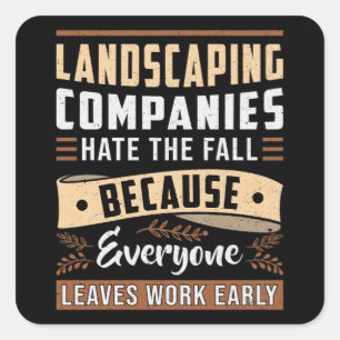 Sticker Carré Paysage Quatre Jardins Paysages Saisons amusantes