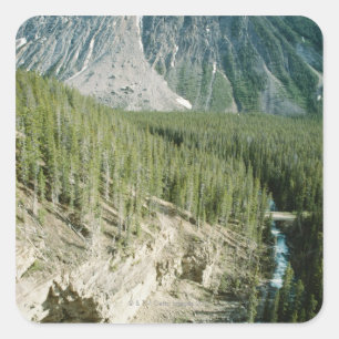 Sticker Carré Paysage rocailleux en parc national de Banff,
