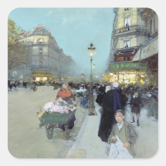 Sticker Carré Paysage urbain (Devant)