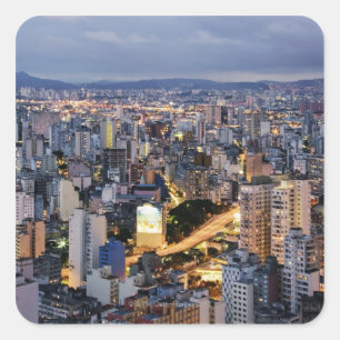 Sticker Carré Paysage urbain 2 de Sao Paulo