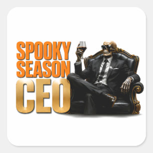 Sticker Carré 💼 PDG de la saison effrayante Citation drôle de p
