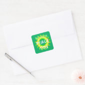 Sticker Carré Peace Be With You : Inspirant Vert et Jaune (Enveloppe)