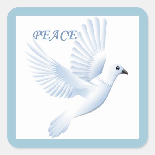 STICKER CARRÉ PEACE DOVE (Devant)