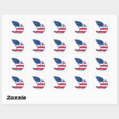 Sticker Carré Peace Dove US Patriotic Design (Feuille)