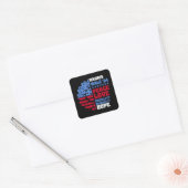 Sticker Carré Peace LGBT Harris Waltz (Enveloppe)