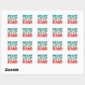 Sticker Carré Peace Love (Feuille)