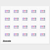 Sticker Carré Peace Love Gaming (Feuille)