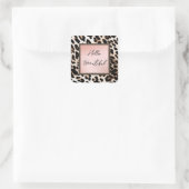 Sticker Carré Peach Black Cream Leopard (Sac)