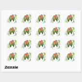 Sticker Carré Peach Faced Inséparables (Feuille)