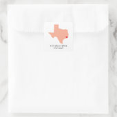 Sticker Carré Peach Texas Mariage (Sac)