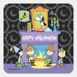 Sticker Carré Peanuts Salles Ensorcelées Halloween