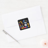 Sticker Carré Peanuts Snoopy Congrats Grad Graduation Confetti (Enveloppe)