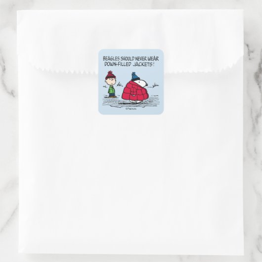 Sticker Carré Peanuts | Snoopy & Linus Down Filled Jacket (Sac)