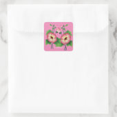 Sticker Carré Pearly Pink Flowers Thunder_Cove (Sac)