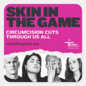 Sticker Carré Peau dans le jeu — Feuille d'autocollant (Devant)