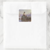 Sticker Carré Pêche (Sac)