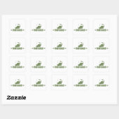 Sticker Carré Pêche amusante à la truite (Feuille)