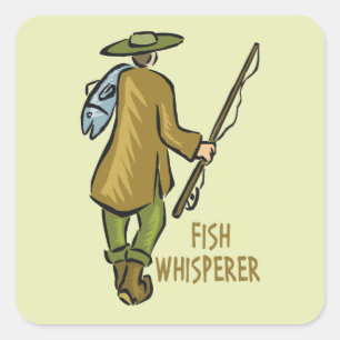 Sticker Carré Pêche au Whisperer