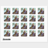Sticker Carré Pêche avec St. Joseph (Feuille)