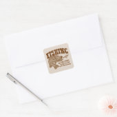 Sticker Carré Pêche : C'est comme du yoga, sauf que vous tuez qu (Enveloppe)