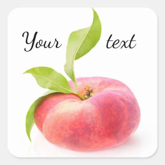 Sticker Carré Pêche plate (Devant)