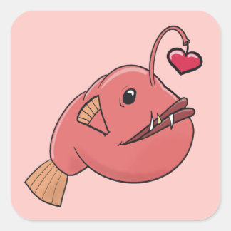 Sticker Carré Pêcheur amoureux