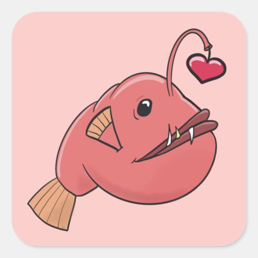 Sticker Carré Pêcheur amoureux (Devant)