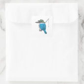 Sticker Carré Pêcheur pêche pêche canne à pêche (Sac)