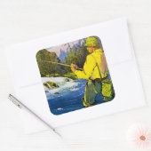 Sticker Carré Pêcheur suédois (Enveloppe)