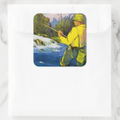 Sticker Carré Pêcheur suédois (Sac)