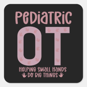Sticker Carré Pediatric OT ergothérapeute OT Dons