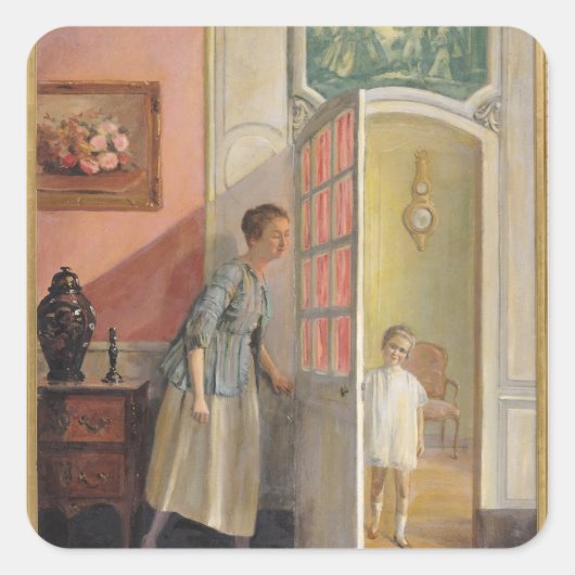 Sticker Carré Peek-a-Boo (Devant)