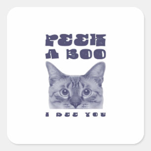 Sticker Carré Peekaboo - Sloth Halloween Surprise