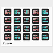 Sticker Carré Peepee Poopoo (Feuille)