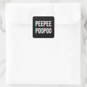 Sticker Carré Peepee Poopoo (Sac)