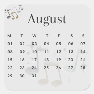 Sticker Carré Pegatinas mes del año - August (S'I) *2022