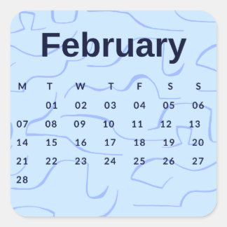 Sticker Carré Pegatinas mes del año - February (S'K)*2022