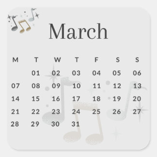 Sticker Carré Pegatinas mes del año - March (S'I) *2022