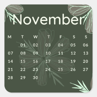 Sticker Carré Pegatinas mes del año - November (S'L) *2022