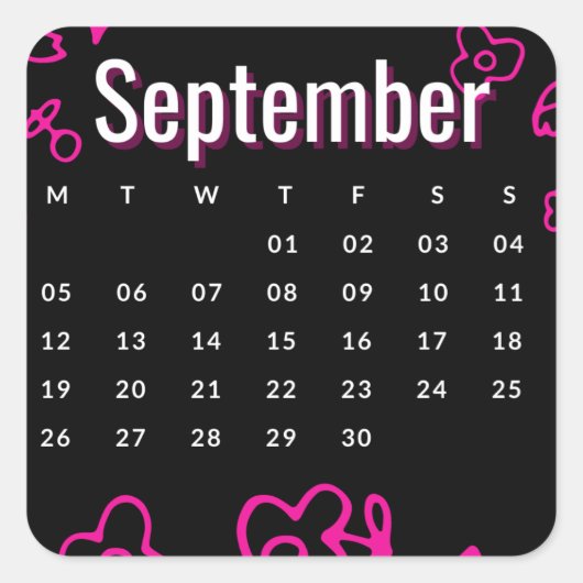 Sticker Carré Pegatinas mes del año - September (S'D) (Devant)