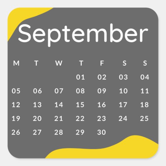 Sticker Carré Pegatinas mes del año - September (S'E) *2022 (Devant)