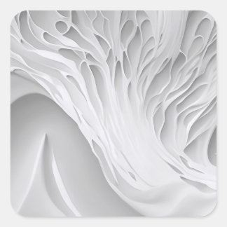 Sticker Carré Peigne blanche