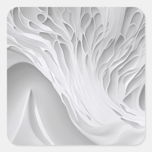 Sticker Carré Peigne blanche (Devant)