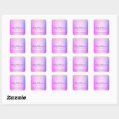 Sticker Carré Peintre de salon de coiffure rose violet ombre (Feuille)
