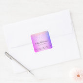 Sticker Carré Peintre de salon de coiffure rose violet ombre (Enveloppe)