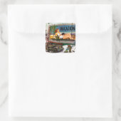 Sticker Carré Peintres en tableau en hiver par Stevan Dohanos (Sac)