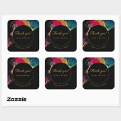 Sticker Carré Peinture acrylique or et mariage noir merci (Feuille)