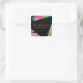 Sticker Carré Peinture acrylique or noir le mariage de (Sac)