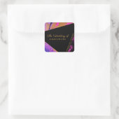 Sticker Carré Peinture acrylique or noir le mariage de (Sac)